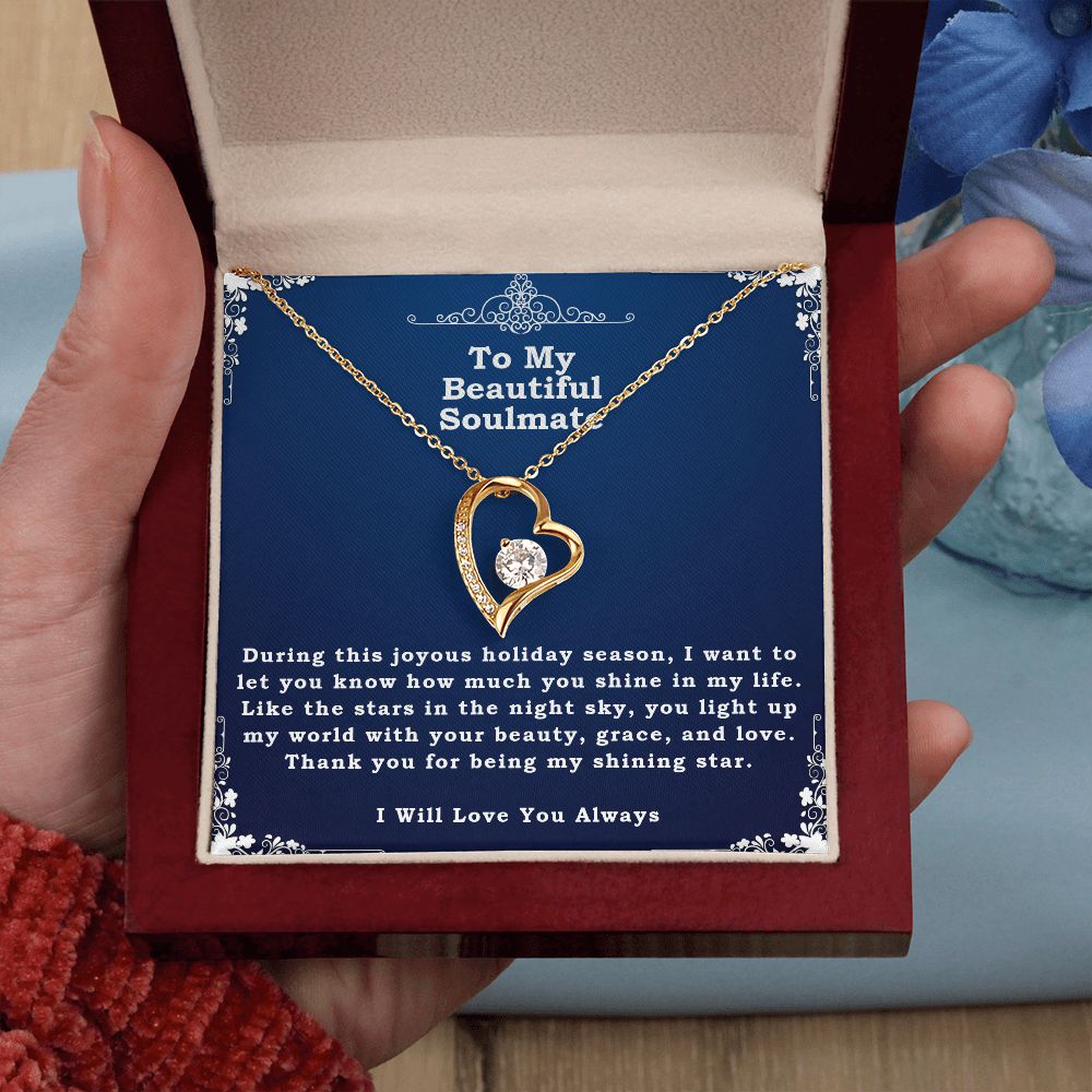 To My Beautiful Soulmate Necklace, Gift for Wife, Girlfriend, Anniversary Gift, Christmas Gift for Her, Birthday Gifts