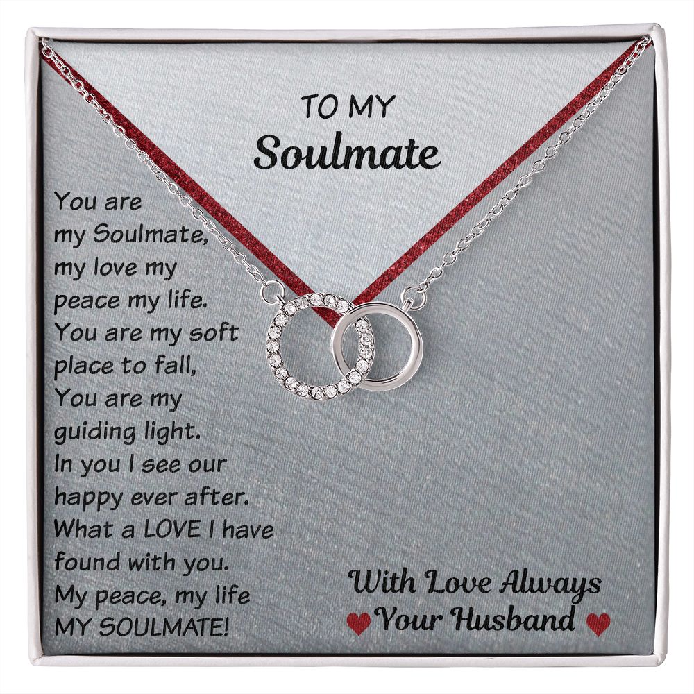 To my soulmate Necklace Romantic Anniversary Gift for Her Jewelry Card Necklace for Wife Gift Anniversary Gift for Her
