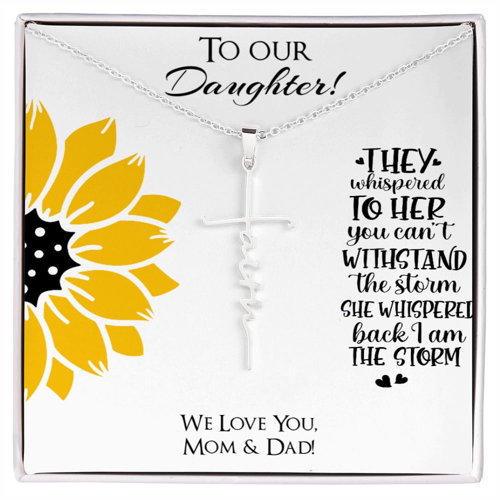 Daughter Necklace Custom Gift from Mom and Dad to Our Daughter Jewelry Unique Christian Present