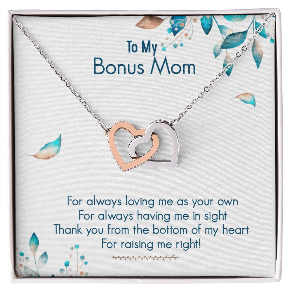 Step Mom Gift Bonus Mom Necklace Present for Stepmom for Mother's Day Christmas, Birthday