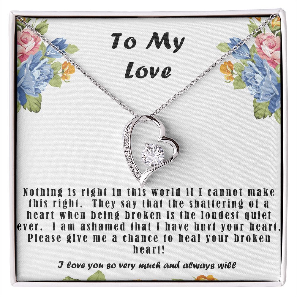 Forever Love Necklace, Apology / I'm Sorry Gift, Black - To Wife, To G –  Jewel of My Love - GiftsFromTheHeart