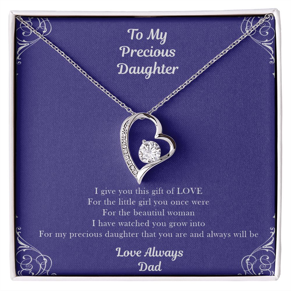 To My Daughter Necklace, Daughter Gift from Dad, Daughter Birthday Gift, Christmas Gift for Her