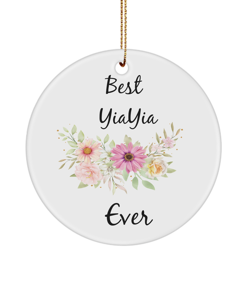Customizable Ornament, Best Yia Yia Gifts, Yia Yia Ornament,  Birthday Gift, Mother's Day Gift