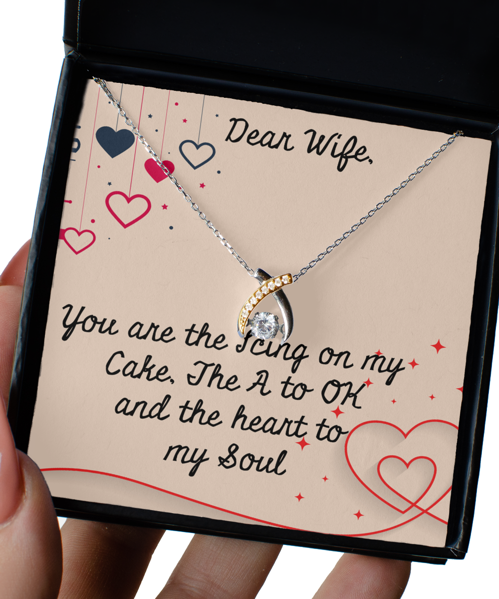 Dear Wife Love Necklace, Gift from Husband, Happy Anniversary Jewelry, Holiday Gift for Wife, Gift For Wife, Wife Necklace, Wife, Wife Gift, Wife Jewelry, Gift For Her